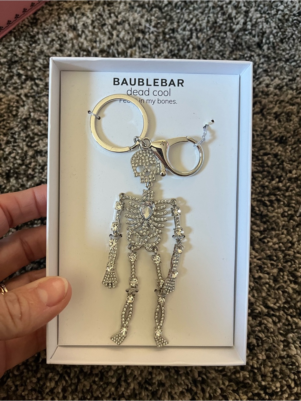 Baublebar skeleton bag charm / keychain